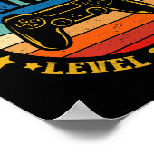 Gamer Birthday Level 1 Volledig niveau 2 Poster (Hoek)