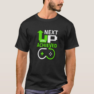 Gamer Birthday-ontwerp, niveau omhoog op volgend n T-shirt