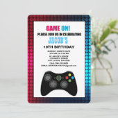 Gamer Birthday-uitnodiging Kaart (Staand voorkant)