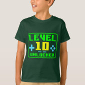 gamer Birthday word art unisex 10th T-Shirt (Voorkant)