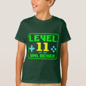 gamer Birthday word art unisex 11th T-Shirt (Voorkant)