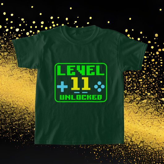 gamer Birthday word art unisex 11th T-Shirt