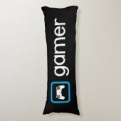 Gamer (blauw) lichaamskussen (Voorkant Verticaal)