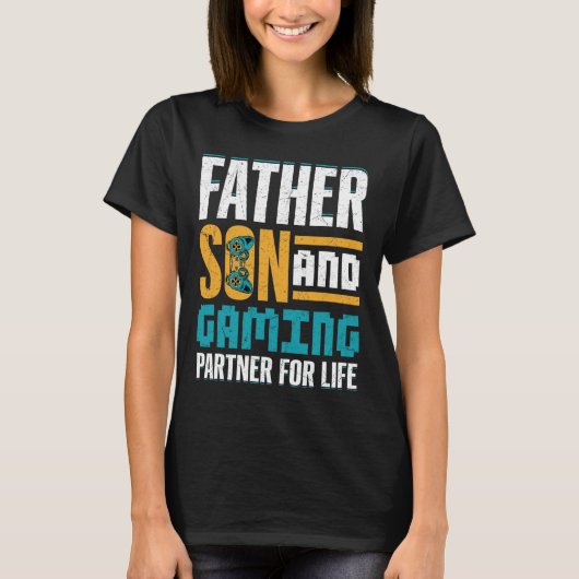 Gamer Bond – Father And Son Game Together  T-shirt (Voorkant)