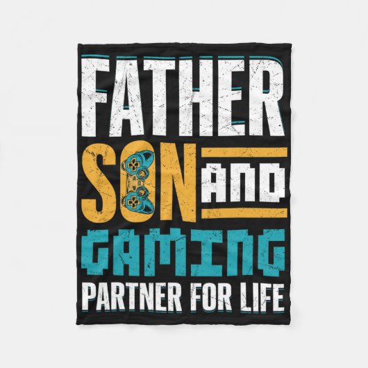 Gamer Bond – Vader en zoon spelen samen Fleece Deken (Voorkant)