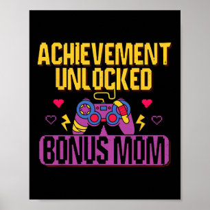 Gamer Bonus Moeder Ontgrendeld Videospel Stapmoede Poster