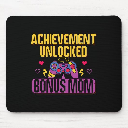 Gamer Bonus Moeder Ontgrendeld Videospel Stiefmoed Muismat (Voorkant)