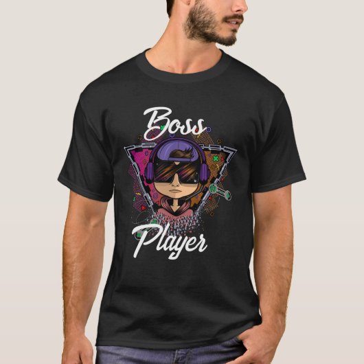 Gamer Boy - Baas Player T-shirt (Voorkant)
