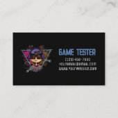 Gamer Boy Game Tester Visitekaartje (Achterkant)