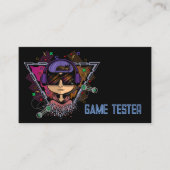 Gamer Boy Game Tester Visitekaartje (Voorkant)