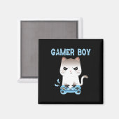 Gamer Boy Kat Gaming Grappige Video Game Boys Vide Magneet (Voorkant / Achterkant)