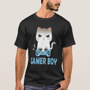 Gamer Boy Kawaii Anime Gamer Kat Grappige Video Ga T-shirt