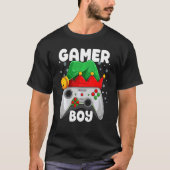 Gamer Boy Kerstmis Gaming Video Gamer Matching Xm T-shirt (Voorkant)