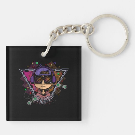 Gamer Boy Sleutelhanger (Achterkant)