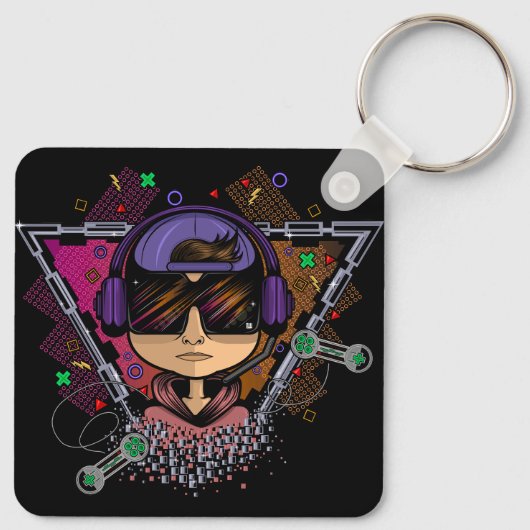 Gamer Boy Sleutelhanger (Achterkant)