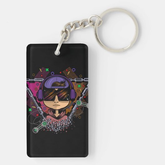 Gamer Boy Sleutelhanger (achterkant)