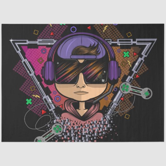 Gamer Boy Tissuepapier (Voorkant)
