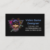 Gamer Boy Videogame Ontwerper Visitekaartje (Achterkant)
