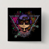 Gamer Boy Vierkante Button 5,1 Cm (Voorkant)