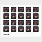 Gamer Boy Vierkante Sticker (Vel)