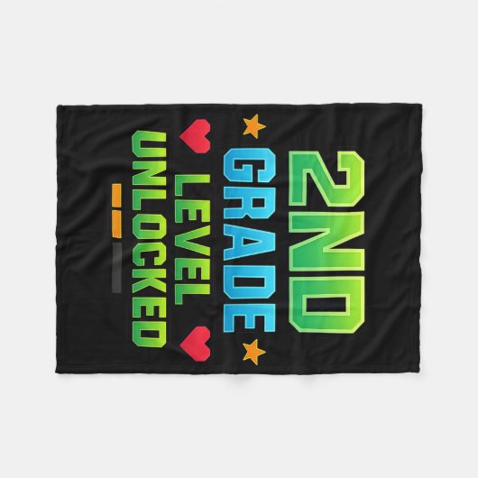 Gamer Boys Ck To School 2nd Grade First Day Second Fleece Deken (Voorkant (Horizontaal))
