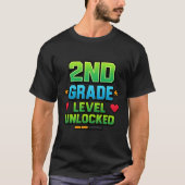 Gamer Boys Ck To School 2nd Grade First Day Second T-shirt (Voorkant)