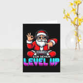 Gamer Boys Santa Video Game Christmas 67  Kaart (Gele Bloem)