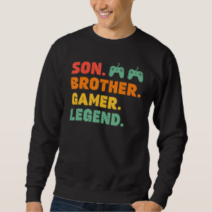 Gamer Brother Son Gaming Player Legend Mannen vide Trui