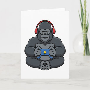 Gamer Bruh Gorilla Videogames Cadeau voor Jongens  Kaart