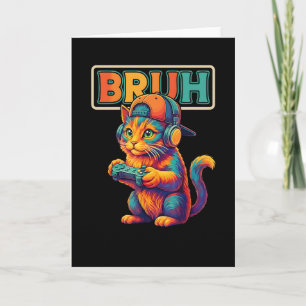 Gamer Bruh Kat Videogames Cadeau voor Jongens Tien Kaart