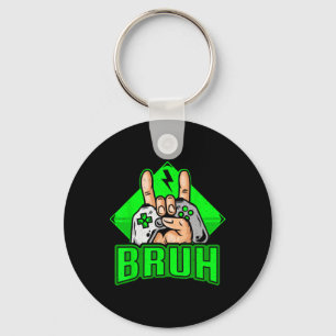 Gamer Bruh Videospel Grappig Tiener Jongens Mannen Sleutelhanger