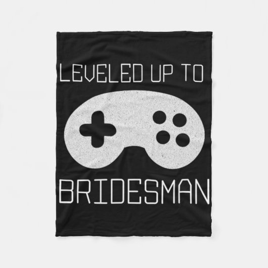 Gamer Bruidegom Leveled Up Prestatie Meme Fleece Deken (Voorkant)
