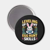 Gamer Bunny Easter Egg Hunt Level Up Magnet (Voorkant / Achterkant)