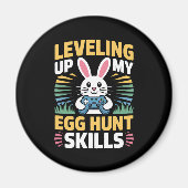 Gamer Bunny Easter Egg Hunt Level Up Magnet (Voorkant)