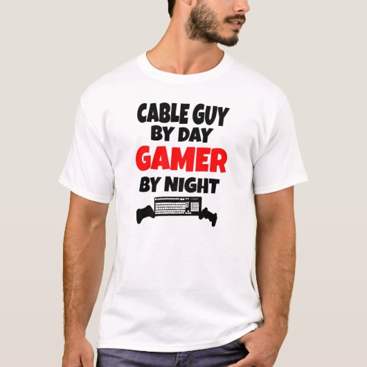 Gamer Cable Guy T-shirt (Voorkant)