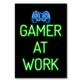 Gamer Cadeaus | Gamer op het werk Kaart (Voorkant)