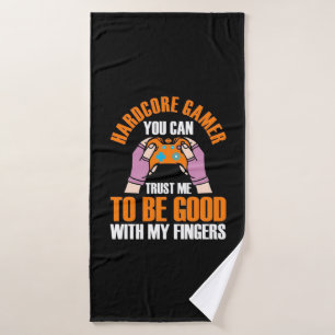 Gamer Cadeaus Hardcore gamer die je me kunt vert Badhanddoek