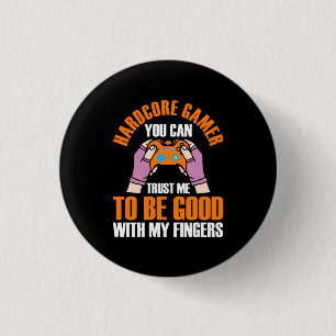 Gamer Cadeaus Hardcore gamer die je me kunt vert Ronde Button 3,2 Cm
