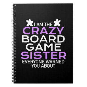 Gamer Cadeaus   Ik ben de Crazy Board Gamer Sister Notitieboek