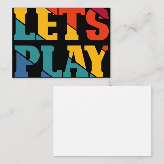 Gamer Cadeaus | Lets Play Funny Gamer Visitekaartje (Voorkant / Achterkant)