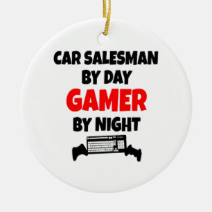 Gamer Car Salesman Keramisch Ornament