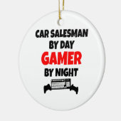 Gamer Car Salesman Keramisch Ornament (Links)
