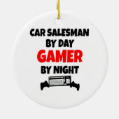Gamer Car Salesman Keramisch Ornament (Achterkant)