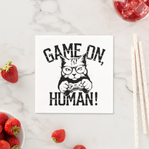 Gamer Cat Design spel op mens - Schattige Funny Ca Servet