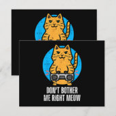 Gamer Cat Dont Boert Me Meow Funny Gaming Mannen J (Voorkant / Achterkant)