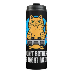 Gamer Cat Dont Boert Me Meow Funny Gaming Mannen J Thermosbeker