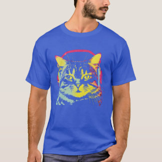 Gamer Cat Music Lover grappig T-shirt