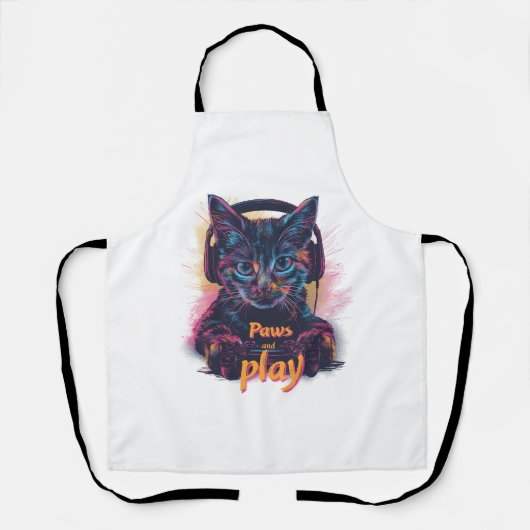 Gamer CAT-niveau omhoog Schort (Voorkant)