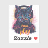 Gamer CAT-niveau omhoog Sticker (Vel)