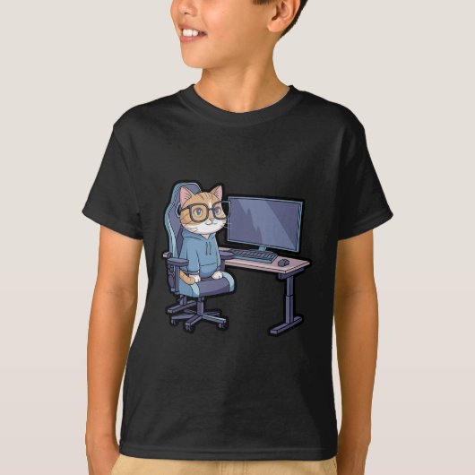 Gamer Cat Squad Funny Meme  T-shirt (Voorkant)